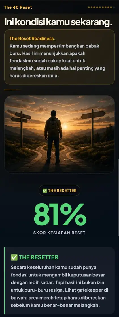 Contoh hasil The 40 Reset 1